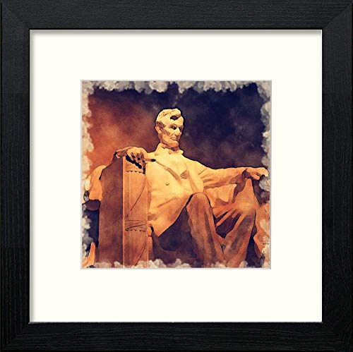 lumartos Lincoln Memorial – Black Wood Frame Wall Art – Framed Wall Art Print by Lumartos Premium Home Décor