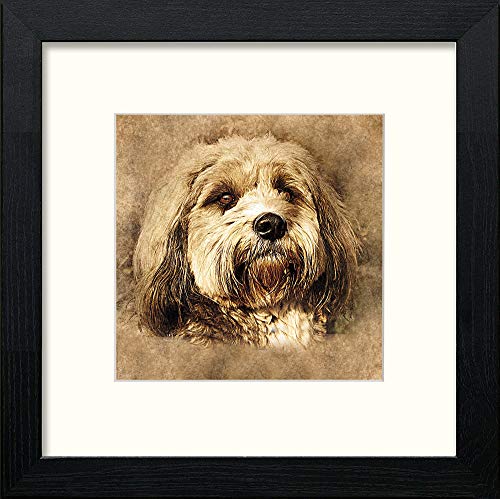 lumartos Little Terrier – Black Wood Frame Wall Art – Framed Wall Art Print by Lumartos Premium Home Décor