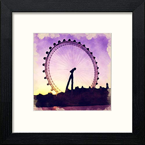 lumartos London Eye II – Black Wood Frame Wall Art – Framed Wall Art Print by Lumartos Premium Home Décor