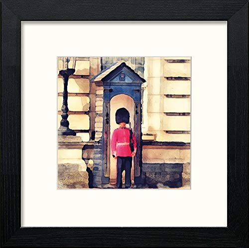 lumartos London Queen's Guard – Black Wood Frame Wall Art – Framed Wall Art Print by Lumartos Premium Home Décor