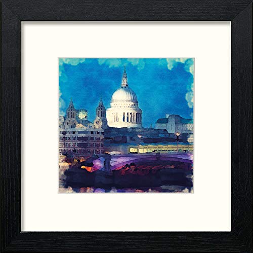 lumartos London St Paul' II – Black Wood Frame Wall Art – Framed Wall Art Print by Lumartos Premium Home Décor
