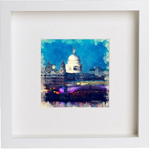 lumartos London St Paul's Cathedral Ii 108 – White Frame Wall Art – Framed Wall Art Print by Lumartos Premium Home Décor