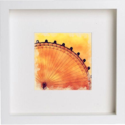 lumartos London The London Eye 109 – White Frame Wall Art – Framed Wall Art Print by Lumartos Premium Home Décor