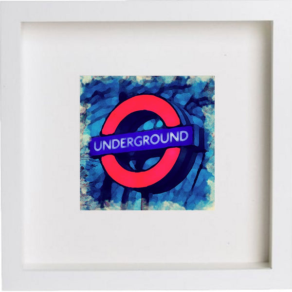 lumartos London The London Underground Sign 114 – Wooden Box Frame Frame Wal – Framed Wall Art Print by Lumartos Premium Home Décor