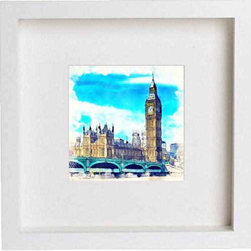 lumartos London The Palace Of Westminster 115 – White Frame Wall Art – Framed Wall Art Print by Lumartos Premium Home Décor