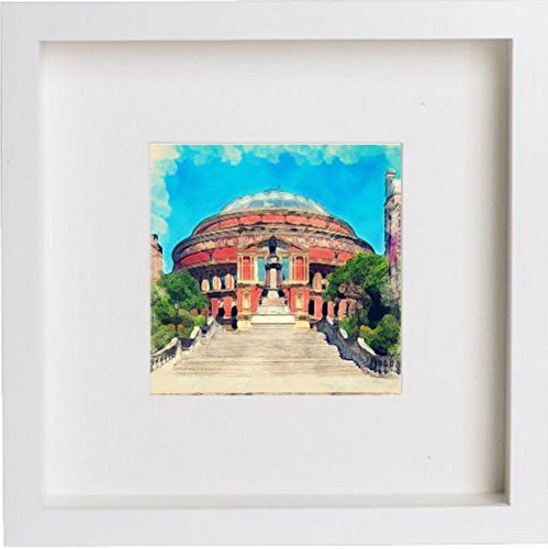 lumartos London The Royal Albert Hall 116 – White Frame Wall Art – Framed Wall Art Print by Lumartos Premium Home Décor