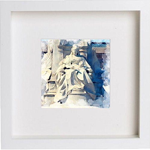 lumartos London The Victoria Memorial 119 – White Frame Wall Art – Framed Wall Art Print by Lumartos Premium Home Décor