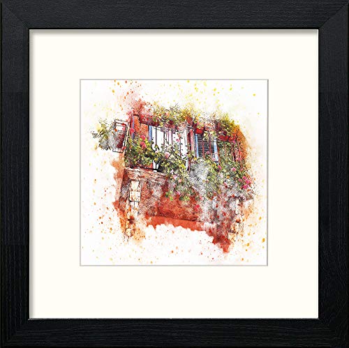 lumartos Louvres – Black Wood Frame Wall Art – Framed Wall Art Print by Lumartos Premium Home Décor