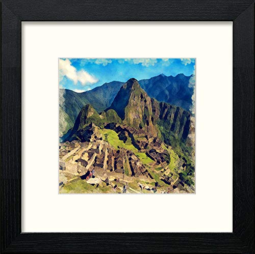 lumartos Machu Picchu – Black Wood Frame Wall Art – Framed Wall Art Print by Lumartos Premium Home Décor