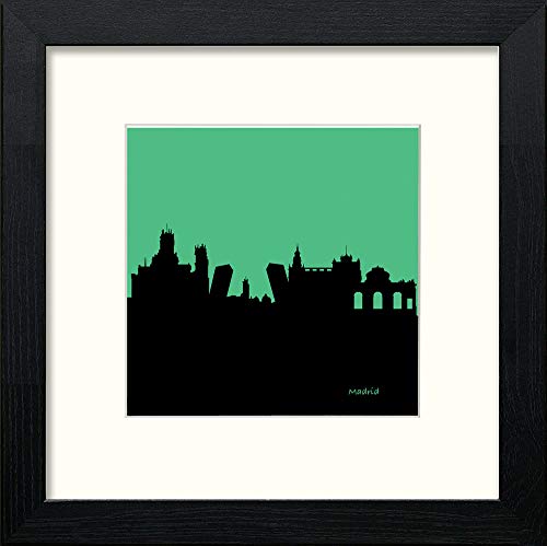lumartos Madrid Silhouette – Black Wood Frame Wall Art – Framed Wall Art Print by Lumartos Premium Home Décor