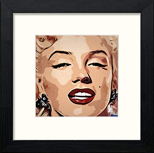lumartos Marlyn Monroe – Black Wood Frame Wall Art – Framed Wall Art Print by Lumartos Premium Home Décor