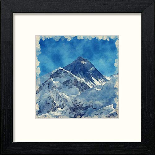 lumartos Mount Everest – Black Wood Frame Wall Art – Framed Wall Art Print by Lumartos Premium Home Décor