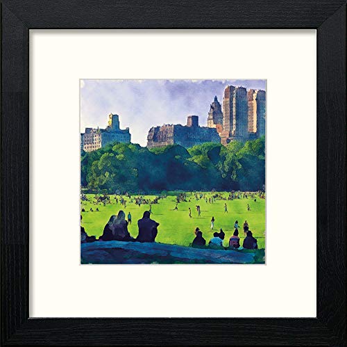 lumartos New York City Central Park – Black Wood Frame Wall Art – Framed Wall Art Print by Lumartos Premium Home Décor