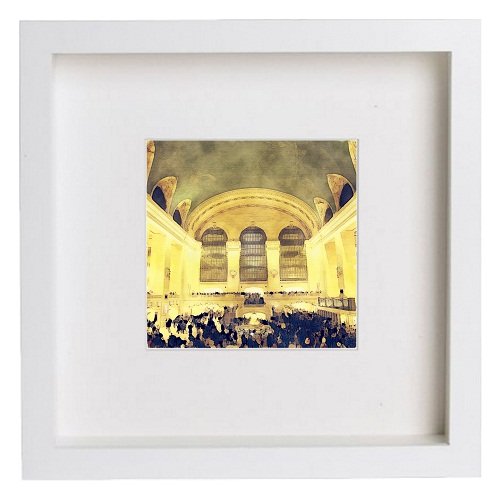 lumartos New York City Collection Grand Central Terminal 200 – White Frame W – Framed Wall Art Print by Lumartos Premium Home Décor