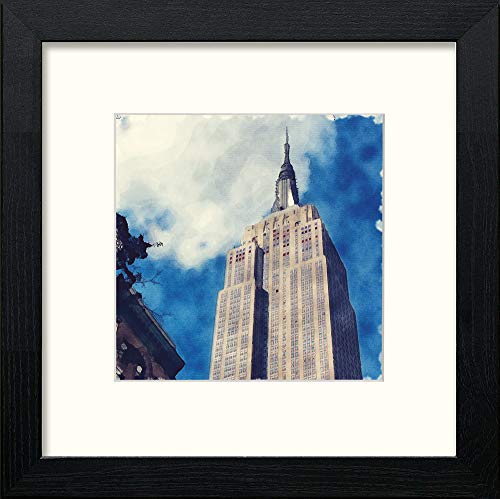lumartos New York Empire State Building – Black Wood Frame Wall Art – Framed Wall Art Print by Lumartos Premium Home Décor