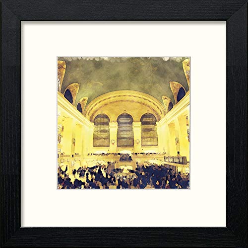 lumartos New York Grand Central Terminal – Black Wood Frame Wall Art – Framed Wall Art Print by Lumartos Premium Home Décor