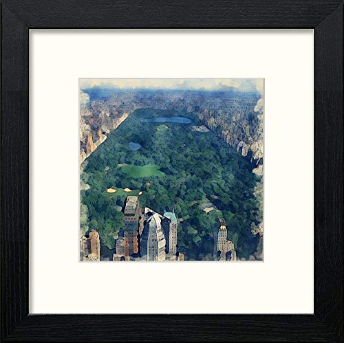 lumartos NY Central Park – Black Wood Frame Wall Art – Framed Wall Art Print by Lumartos Premium Home Décor