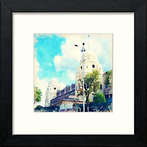 lumartos Old Wembley – Black Wood Frame Wall Art – Framed Wall Art Print by Lumartos Premium Home Décor