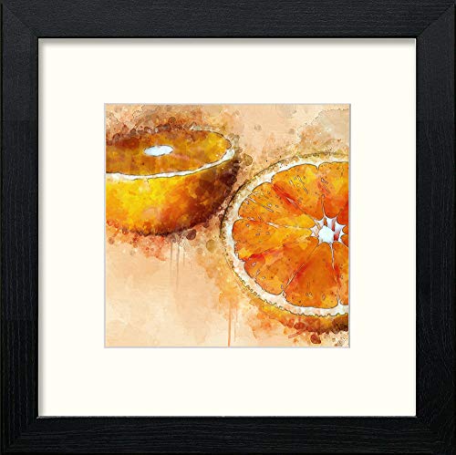 lumartos Oranges – Black Wood Frame Wall Art – Framed Wall Art Print by Lumartos Premium Home Décor