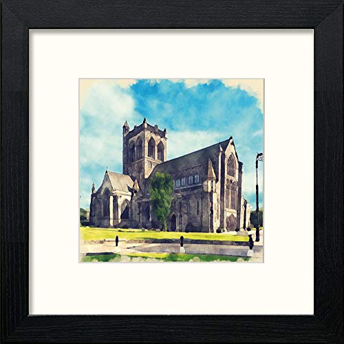 Lumartos Paisley Abbey From North West – Black Wood Frame Wall Art – Framed Wall Art Print By Lumartos Premium Home Décor