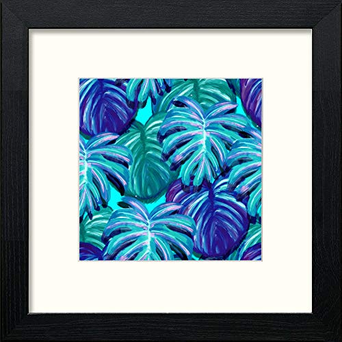 lumartos Palm Leaf – Black Wood Frame Wall Art – Framed Wall Art Print by Lumartos Premium Home Décor