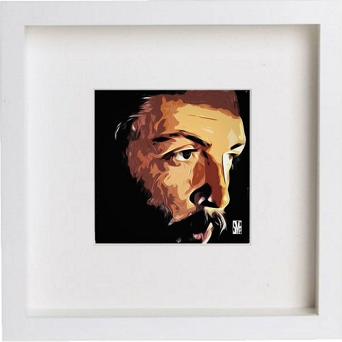lumartos Paul Mccartney 167 – White Frame Wall Art – Framed Wall Art Print by Lumartos Premium Home Décor