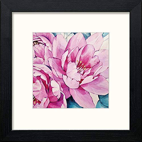lumartos Pink Petals – Black Wood Frame Wall Art – Framed Wall Art Print by Lumartos Premium Home Décor