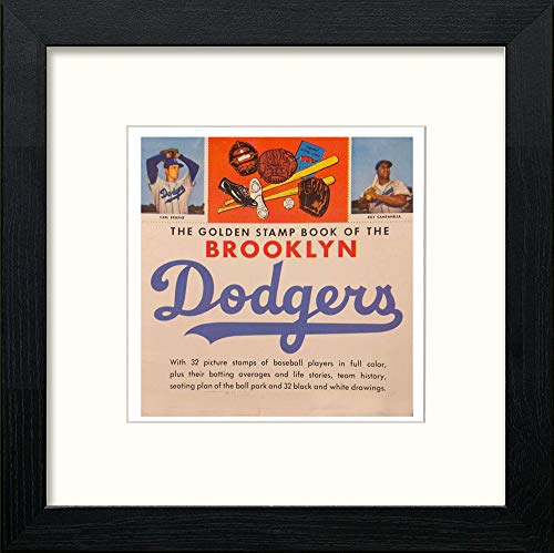 lumartos Poster Vintage Brooklyn Dodgers – Black Wood Frame Wall Art – Framed Wall Art Print by Lumartos Premium Home Décor
