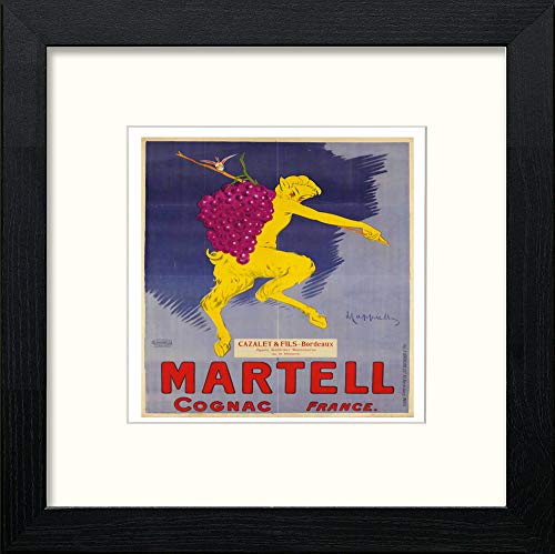 lumartos Poster Vintage Martell Cognac – Black Wood Frame Wall Art – Framed Wall Art Print by Lumartos Premium Home Décor