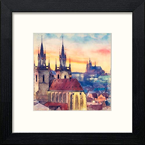 lumartos Praque – Black Wood Frame Wall Art – Framed Wall Art Print by Lumartos Premium Home Décor