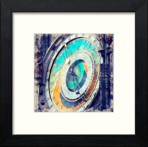 lumartos Praque Time – Black Wood Frame Wall Art – Framed Wall Art Print by Lumartos Premium Home Décor