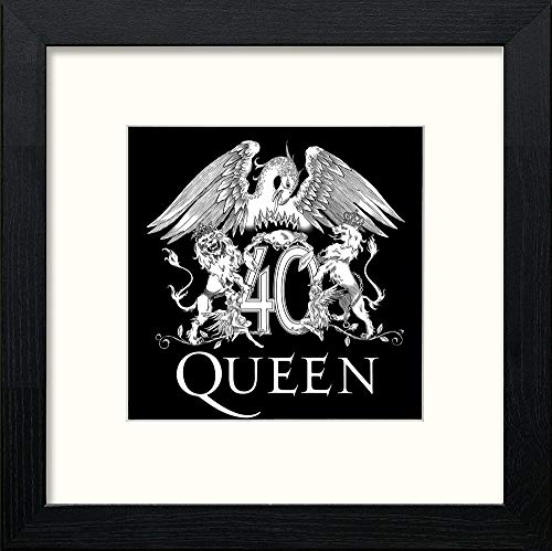 lumartos Queen Logo – Black Wood Frame Wall Art – Framed Wall Art Print by Lumartos Premium Home Décor