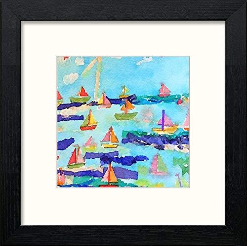 lumartos Regatta – Black Wood Frame Wall Art – Framed Wall Art Print by Lumartos Premium Home Décor