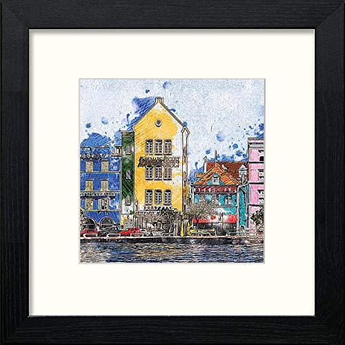 lumartos Riverside – Black Wood Frame Wall Art – Framed Wall Art Print by Lumartos Premium Home Décor