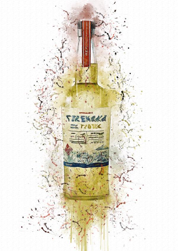 lumartos Rock Tequila Splash Print – A4 Frame Wall Art – Framed Wall Art Print by Lumartos Premium Home Décor