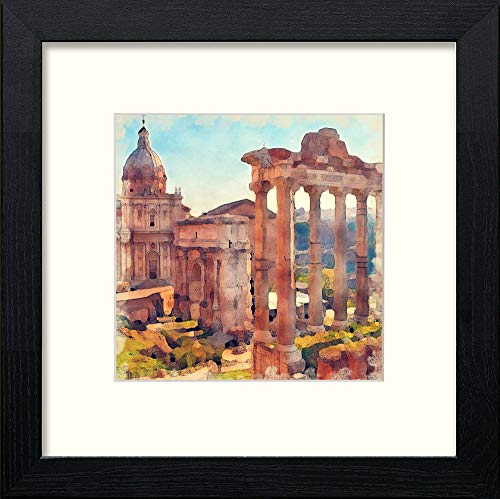 lumartos Roman Forum – Black Wood Frame Wall Art – Framed Wall Art Print by Lumartos Premium Home Décor