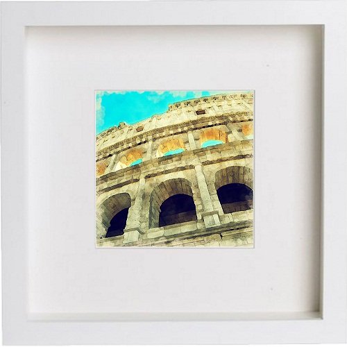 lumartos Rome Collection Colosseum 180 – White Frame Wall Art – Framed Wall Art Print by Lumartos Premium Home Décor