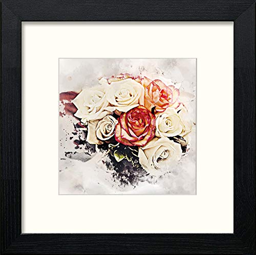 lumartos Roses – Black Wood Frame Wall Art – Framed Wall Art Print by Lumartos Premium Home Décor
