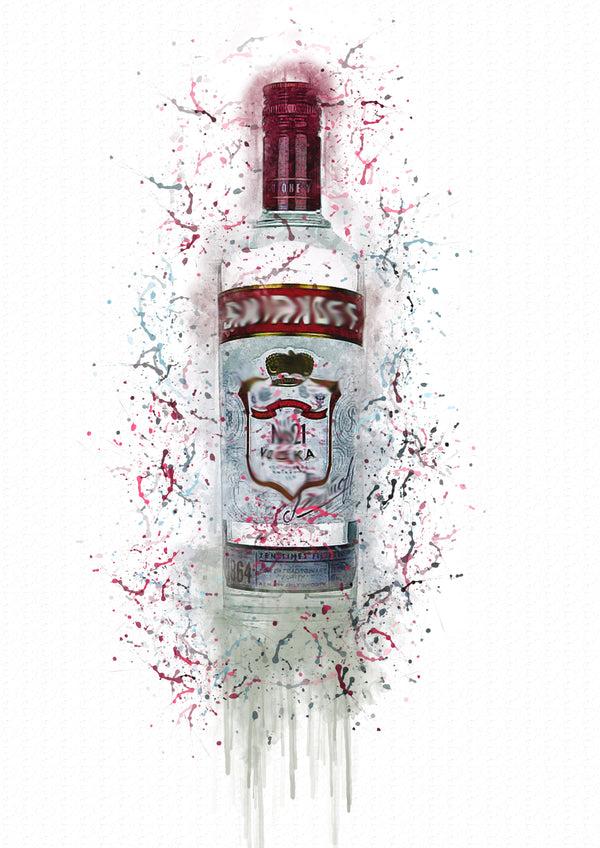 lumartos Russian Vodka Splash Print – A4 Frame Wall Art – Framed Wall Art Print by Lumartos Premium Home Décor