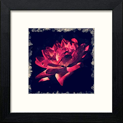 lumartos Scarlet Rose – Black Wood Frame Wall Art – Framed Wall Art Print by Lumartos Premium Home Décor