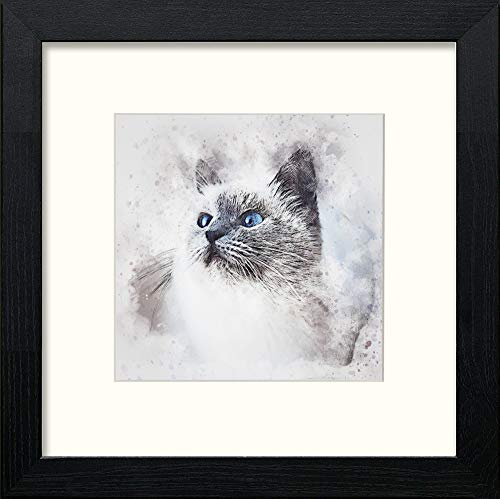 lumartos Siamese – Black Wood Frame Wall Art – Framed Wall Art Print by Lumartos Premium Home Décor