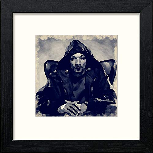 lumartos Snoop Dogg – Black Wood Frame Wall Art – Framed Wall Art Print by Lumartos Premium Home Décor