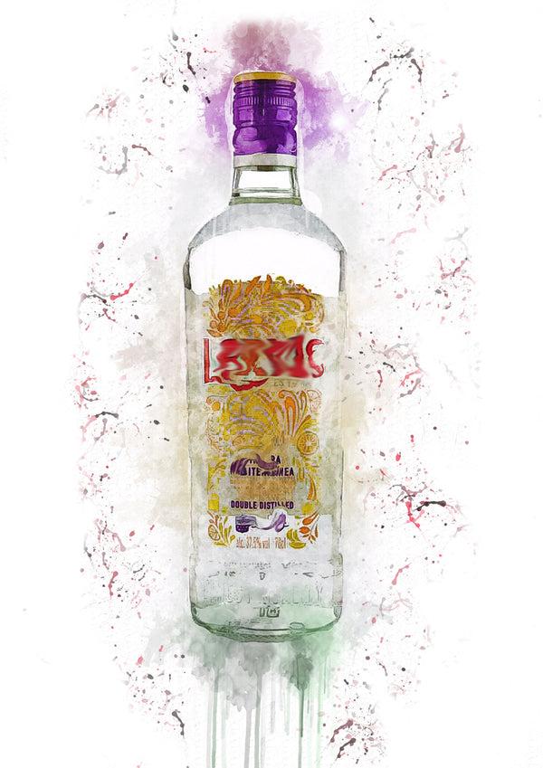 lumartos Spanish Gin Splash Print – A4 Frame Wall Art – Framed Wall Art Print by Lumartos Premium Home Décor