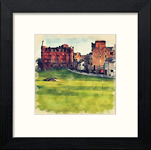 lumartos St Andrews 17th Green – Black Wood Frame Wall Art – Framed Wall Art Print by Lumartos Premium Home Décor