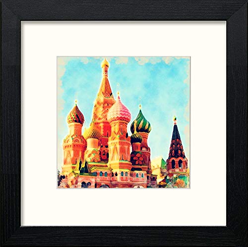 lumartos St Basil's Cathedral – Black Wood Frame Wall Art – Framed Wall Art Print by Lumartos Premium Home Décor