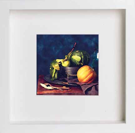 lumartos Still Life Basket Of Vegetables 0292 – White Frame Wall Art – Framed Wall Art Print by Lumartos Premium Home Décor