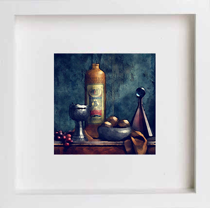 lumartos Still Life Chalice 0289 – White Frame Wall Art – Framed Wall Art Print by Lumartos Premium Home Décor