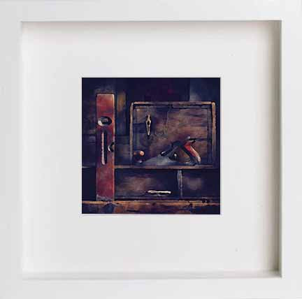 lumartos Still Life Tool Box 0287 – White Frame Wall Art – Framed Wall Art Print by Lumartos Premium Home Décor