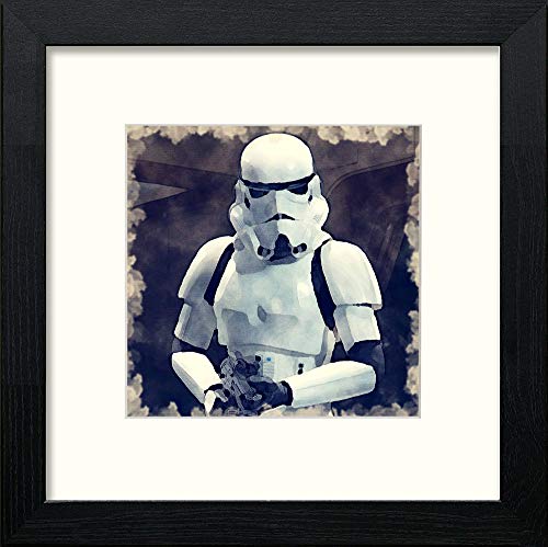 lumartos Storm Trooper – Black Wood Frame Wall Art – Framed Wall Art Print by Lumartos Premium Home Décor