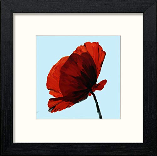lumartos Stunning Poppy – Black Wood Frame Wall Art – Framed Wall Art Print by Lumartos Premium Home Décor